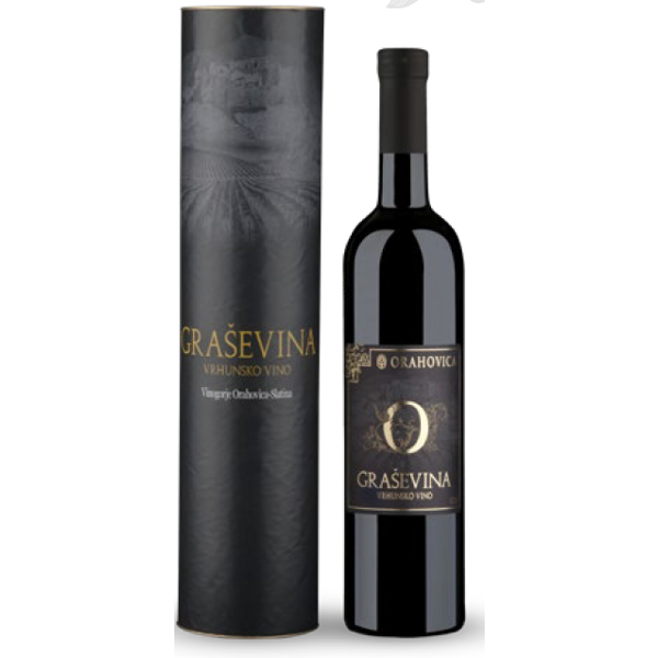 Graševina Premium vrhunska PP Orahovica + dárkový tubus černý