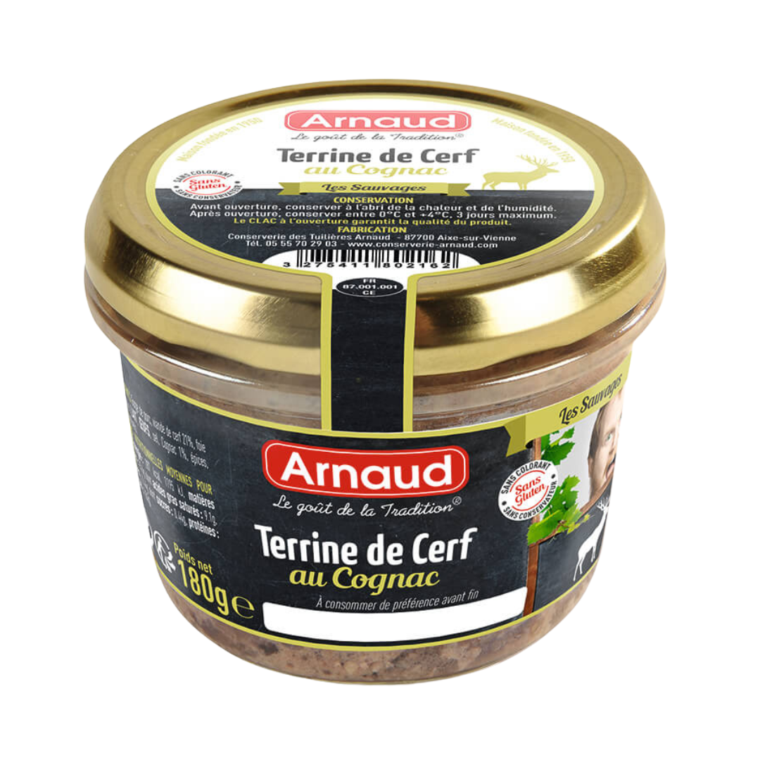 Arnaud Terrine de Cerf au Cognac 180 g. (Terina ze zvěřiny s koňakem)