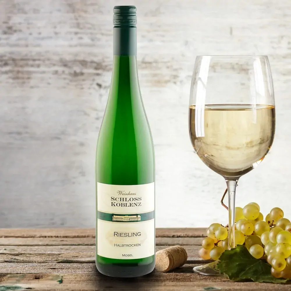 Mosel Riesling Halbtrocken Schloss Koblenz - polosuché