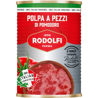 Polpa a pezzi di pomodoro Rodolfi SC plech - Nakrájená rajčatová dužina
