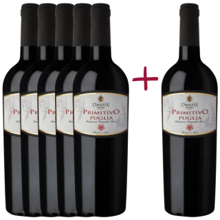 Primitivo Puglia I.G.T. Danese white label 5 + 1