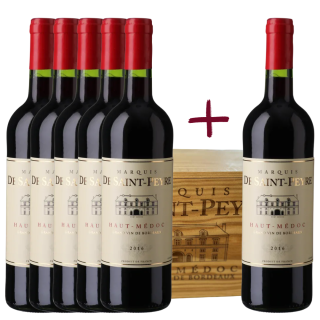 Haut Médoc A.O.C. Marquis De Saint-Peyre 5 + 1 + dárkové balení