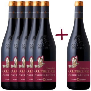 Costiéres de Nimes A.O.C. Rouge Domaine Colombe D´Or 5 + 1