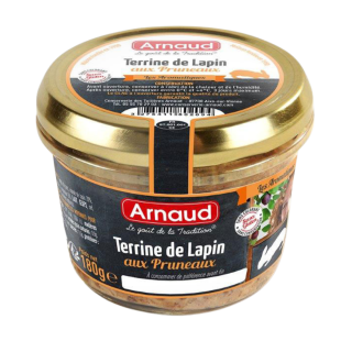 Terrine de Lapin aux Pruneaux 180 gr.(Terina králičí se sušenými švestkami)